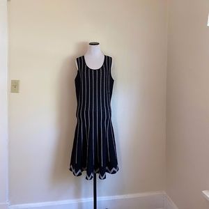 Bellario Size 12 Fit & Flare Black White Dress...